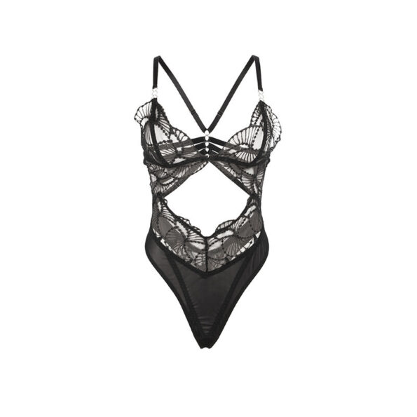 SUBBLIME - 955229 BODY TRANSPARENT AVEC DENTELLE CREUSE NOIR L/XL-SUBBLIME BODIES-sextoys-lingerie-bdsm-hygiène-sexshop