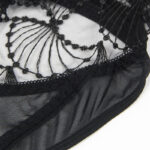 SUBBLIME – 955229 BODY TRANSPARENT AVEC DENTELLE CREUSE NOIR L/XL