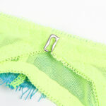 SUBBLIME – 955311 ENSEMBLE SOUTIEN-GORGE AVEC LIGNES DENTELLE ET JARRETELLE VERT ET BLEU S/M