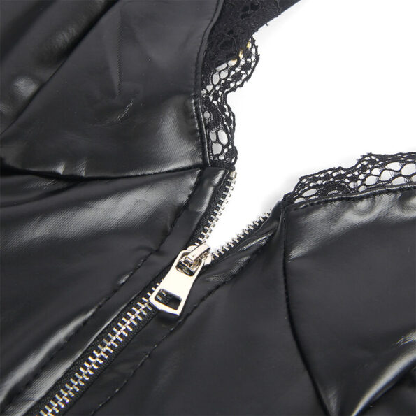SUBBLIME - 955458 BODY FERMETURE ÉCLAIR EN CUIR NOIR S/M-SUBBLIME BODIES-sextoys-lingerie-bdsm-hygiène-sexshop