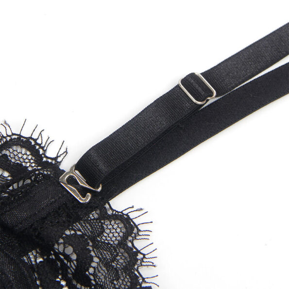 SUBBLIME - 955496 BODY EN DENTELLE AVEC NŒUDS ET JARRETELLES NOIR S/M-SUBBLIME BODIES-sextoys-lingerie-bdsm-hygiène-sexshop