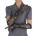 SUBBLIME - 957469GANTS SHINE TRANSPARENTS NOIRS S/M-SUBBLIME ACCESORIES-sextoys-lingerie-bdsm-hygiène-sexshop