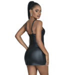 SUBBLIME – 957575 ROBE ZIPPÉE EN CUIR NOIR L/XL