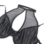 SUBBLIME – 957582 ENSEMBLE SOUTIEN-GORGE ET JUPE EN CUIR NOIR S/M