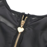 SUBBLIME – 957674 ROBE EN CUIR AVEC FERMETURE ÉCLAIR COEUR NOIR L/XL