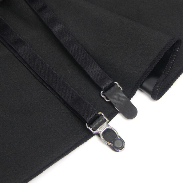 SUBBLIME - 957704 ROBE EN CUIR À FERMETURE ÉCLAIR EN DENTELLE NOIRE S/M-SUBBLIME DRESSES-sextoys-lingerie-bdsm-hygiène-sexshop