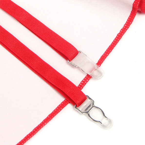 SUBBLIME - 957728 ROBE EN CUIR À FERMETURE ÉCLAIR EN DENTELLE ROUGE S/M-SUBBLIME DRESSES-sextoys-lingerie-bdsm-hygiène-sexshop