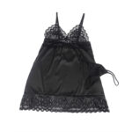 SUBBLIME – BABYDOLL AVEC POITRINE IMPRIMÉ FLEURI NOIR S/M