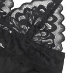 SUBBLIME – BABYDOLL AVEC POITRINE IMPRIMÉ FLEURI NOIR S/M