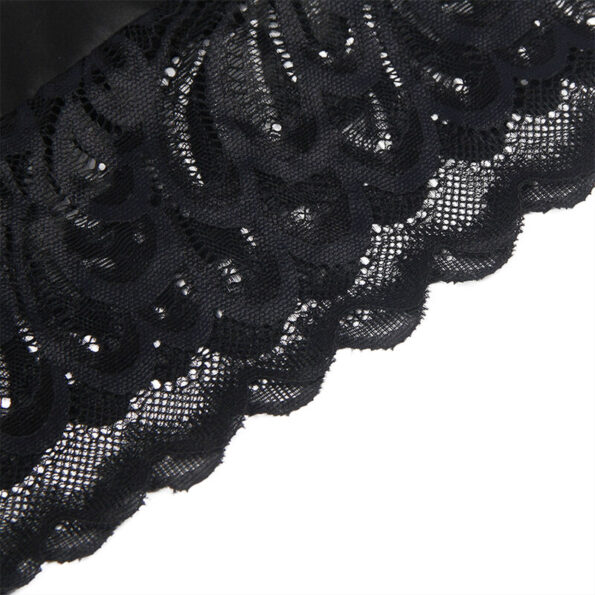 SUBBLIME - BABYDOLL AVEC POITRINE IMPRIMÉ FLEURI NOIR S/M-SUBBLIME BABYDOLLS-sextoys-lingerie-bdsm-hygiène-sexshop