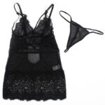 SUBBLIME – BABYDOLL  BRETELLES EN DENTELLE RÉGLABLES NOIR L/XL