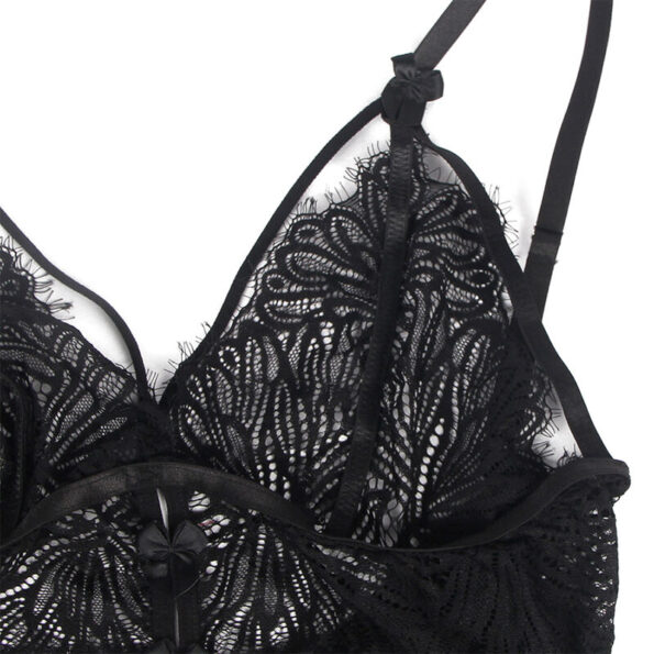 SUBBLIME - BABYDOLL  BRETELLES EN DENTELLE RÉGLABLES NOIR L/XL-SUBBLIME BABYDOLLS-sextoys-lingerie-bdsm-hygiène-sexshop