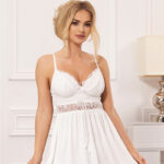 SUBBLIME – BABYDOLL DÉCOLLETÉ EN V DÉTAIL NOEUD BLANC L/XL