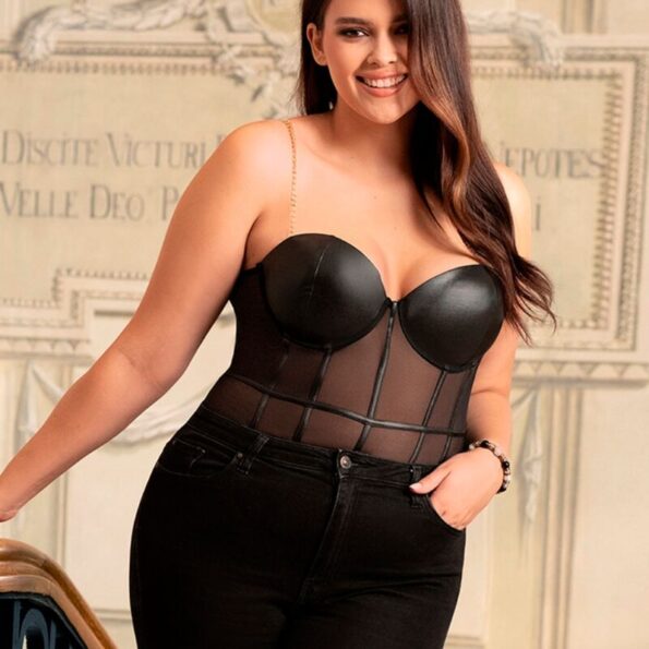 SUBBLIME - BODY NOIR  BRETELLES CHAÎNE L/XL-SUBBLIME BODIES-sextoys-lingerie-bdsm-hygiène-sexshop