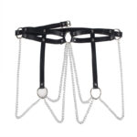 SUBBLIME – CHAINE BAGUE CUIR CEINTURE NOIR TAILLE UNIQUE