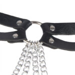 SUBBLIME – CHAINE BAGUE CUIR CEINTURE NOIR TAILLE UNIQUE