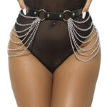 SUBBLIME - CHAÎNE CUIR CEINTURE NOIRE TAILLE UNIQUE-SUBBLIME FETISH-sextoys-lingerie-bdsm-hygiène-sexshop