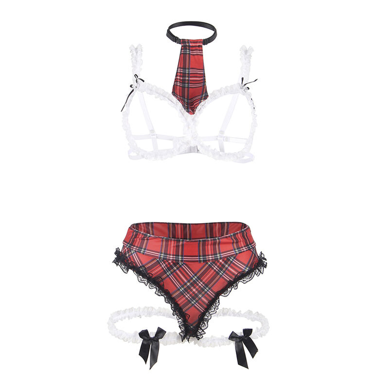 SUBBLIME - COSTUME D'ÉCOLIÈRE SEXY AVEC SOUTIEN-GORGE L/XL SUBBLIME - COSTUME D'ÉCOLIÈRE SEXY AVEC SOUTIEN-GORGE L/XL-SUBBLIME COSTUMES-sextoys-lingerie-bdsm-hygiène-sexshop