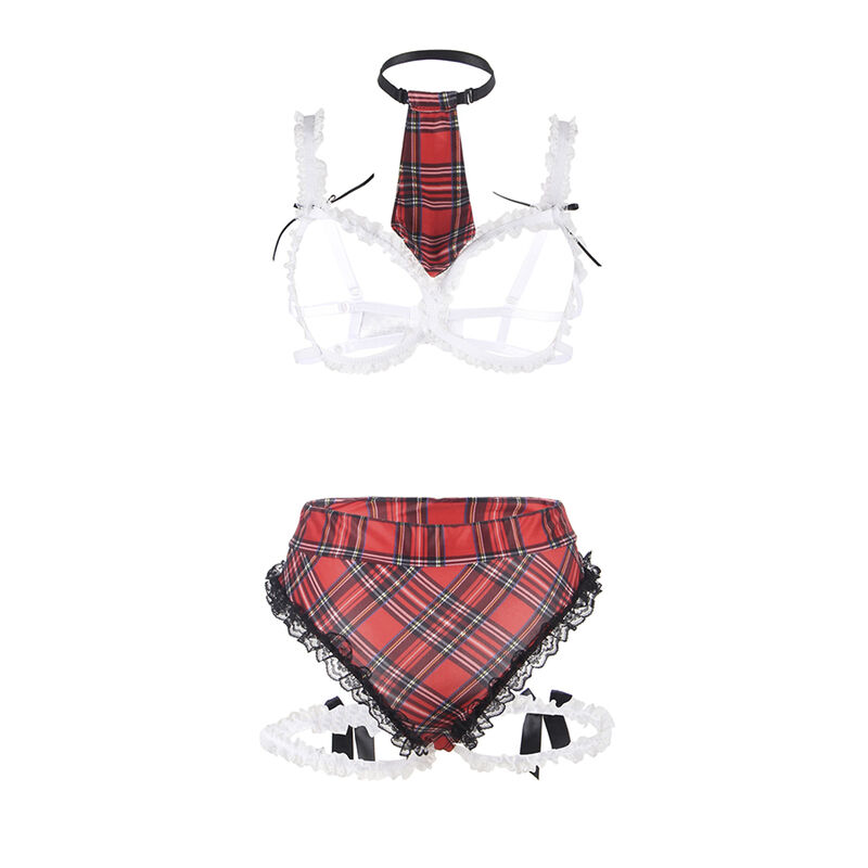 SUBBLIME - COSTUME D'ÉCOLIÈRE SEXY AVEC SOUTIEN-GORGE L/XL SUBBLIME - COSTUME D'ÉCOLIÈRE SEXY AVEC SOUTIEN-GORGE L/XL-SUBBLIME COSTUMES-sextoys-lingerie-bdsm-hygiène-sexshop