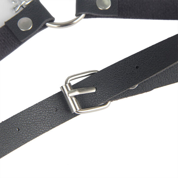 SUBBLIME - HARNAIS CEINTURE CUIR NOIR TAILLE UNIQUE-SUBBLIME FETISH-sextoys-lingerie-bdsm-hygiène-sexshop