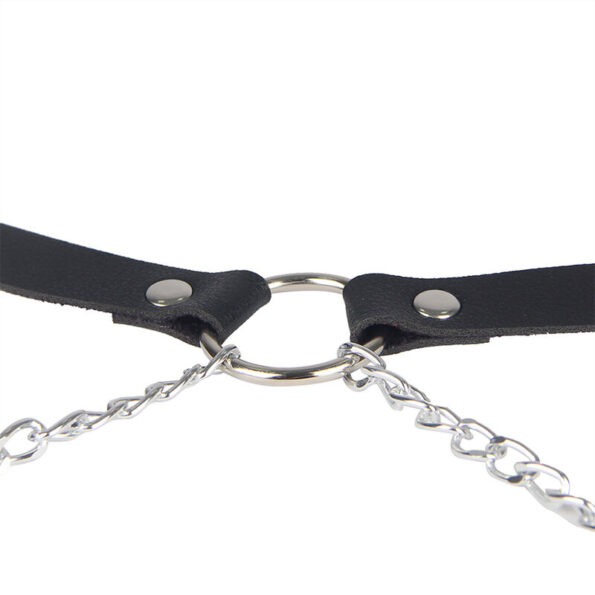 SUBBLIME - HARNAIS CEINTURE CUIR NOIR TAILLE UNIQUE-SUBBLIME FETISH-sextoys-lingerie-bdsm-hygiène-sexshop