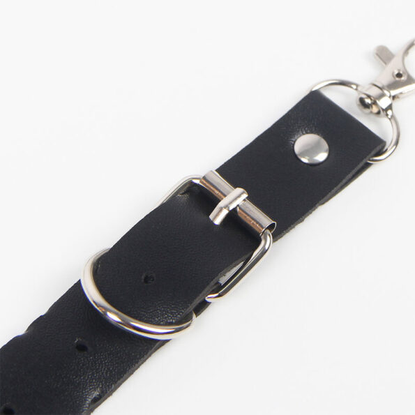 SUBBLIME - HARNAIS CEINTURE ET JARRETIÈRES AVEC ANNEAUX ET CHAÎNE DÉTAIL TAILLE UNIQUE-SUBBLIME FETISH-sextoys-lingerie-bdsm-hygiène-sexshop