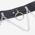 SUBBLIME – HARNAIS CEINTURE ET JARRETIÈRES AVEC ANNEAUX ET CHAÎNE DÉTAIL TAILLE UNIQUE