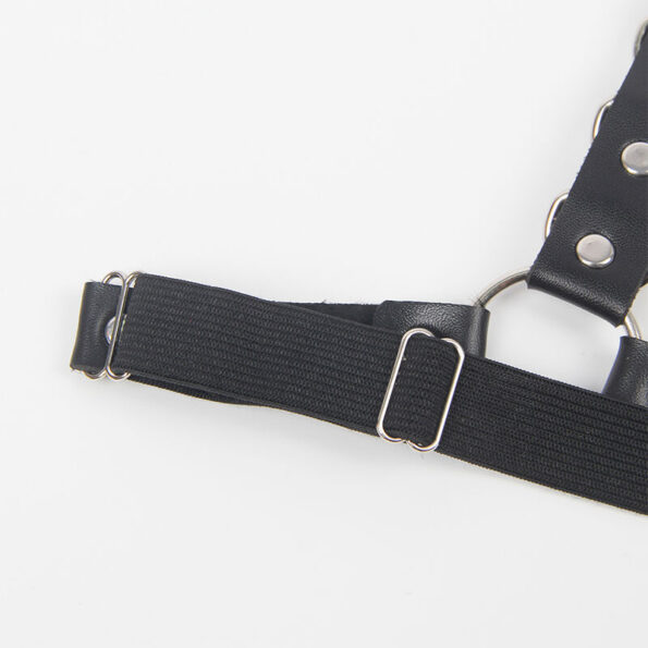 SUBBLIME - HARNAIS CEINTURE ET JARRETIÈRES AVEC ANNEAUX ET CHAÎNE DÉTAIL TAILLE UNIQUE-SUBBLIME FETISH-sextoys-lingerie-bdsm-hygiène-sexshop