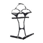 SUBBLIME – HARNAIS COMPLET AVEC BOUCLES EN CUIR NOIR TAILLE UNIQUE