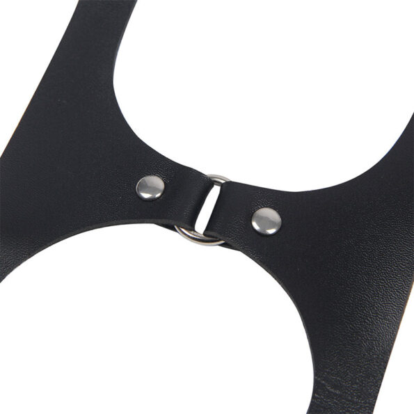 SUBBLIME - HARNAIS COMPLET AVEC BOUCLES EN CUIR NOIR TAILLE UNIQUE-SUBBLIME FETISH-sextoys-lingerie-bdsm-hygiène-sexshop