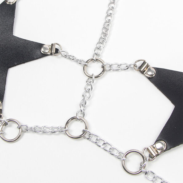 SUBBLIME - HARNAIS COMPLET AVEC CHAÎNE OILE DÉTAIL TAILLE UNIQUE-SUBBLIME FETISH-sextoys-lingerie-bdsm-hygiène-sexshop