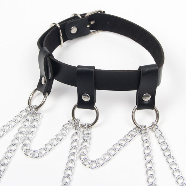 SUBBLIME - HARNAIS COMPLET AVEC CHAÎNE OILE DÉTAIL TAILLE UNIQUE-SUBBLIME FETISH-sextoys-lingerie-bdsm-hygiène-sexshop