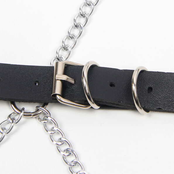 SUBBLIME - HARNAIS COMPLET AVEC CHAÎNE OILE DÉTAIL TAILLE UNIQUE-SUBBLIME FETISH-sextoys-lingerie-bdsm-hygiène-sexshop