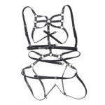 SUBBLIME – HARNAIS CORPS SANGLES AJUSTABLES CUIR NOIR TAILLE UNIQUE