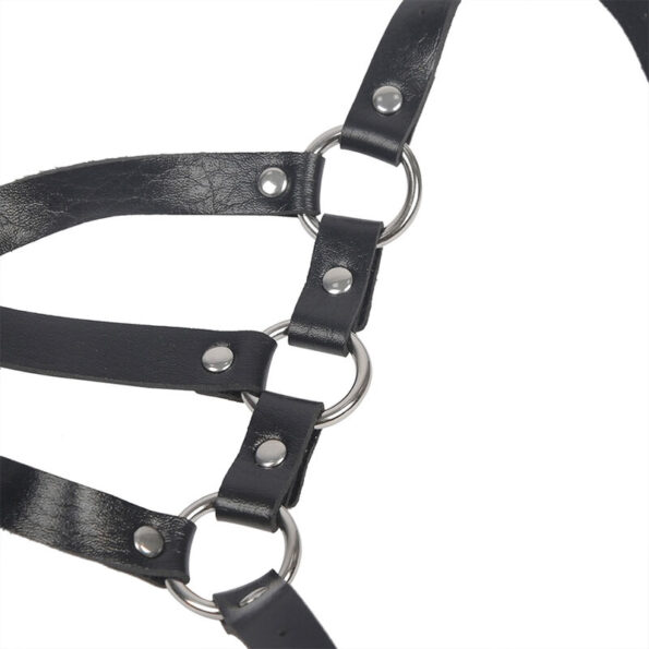 SUBBLIME - HARNAIS CORPS SANGLES AJUSTABLES CUIR NOIR TAILLE UNIQUE-SUBBLIME FETISH-sextoys-lingerie-bdsm-hygiène-sexshop