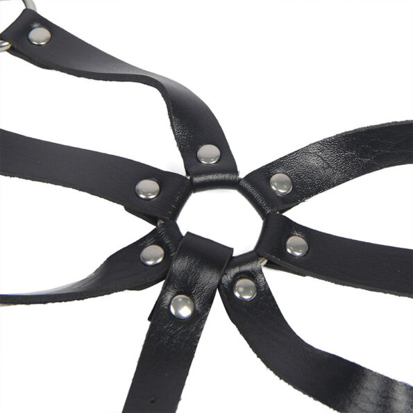 SUBBLIME - HARNAIS CORPS SANGLES AJUSTABLES CUIR NOIR TAILLE UNIQUE-SUBBLIME FETISH-sextoys-lingerie-bdsm-hygiène-sexshop