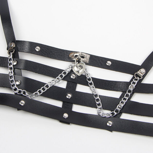 SUBBLIME - HARNAIS CORSET AVEC CHAÎNE DÉTAIL TAILLE UNIQUE-SUBBLIME FETISH-sextoys-lingerie-bdsm-hygiène-sexshop