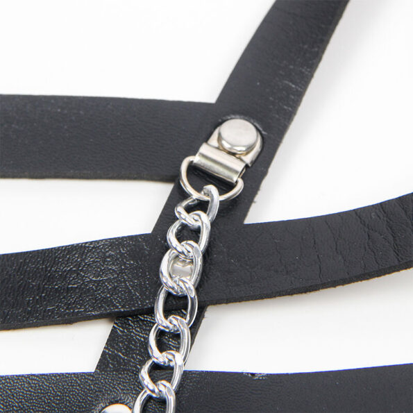 SUBBLIME - HARNAIS CORSET AVEC CHAÎNE DÉTAIL TAILLE UNIQUE-SUBBLIME FETISH-sextoys-lingerie-bdsm-hygiène-sexshop