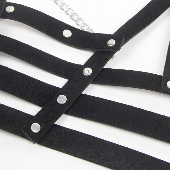 SUBBLIME - HARNAIS CORSET AVEC CHAÎNE DÉTAIL TAILLE UNIQUE-SUBBLIME FETISH-sextoys-lingerie-bdsm-hygiène-sexshop