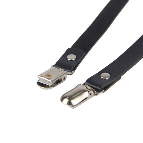 SUBBLIME - HARNAIS DE JAMBE CHAÎNE CUIR NOIR TAILLE UNIQUE-SUBBLIME FETISH-sextoys-lingerie-bdsm-hygiène-sexshop