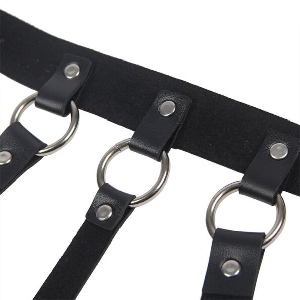 SUBBLIME - HARNAIS POITRINE AVEC GRANDES CHAÎNE S  ANNEAUX TAILLE UNIQUE-SUBBLIME FETISH-sextoys-lingerie-bdsm-hygiène-sexshop