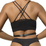 SUBBLIME – HARNAIS POITRINE CHAÎNE S EN CUIR NOIR TAILLE UNIQUE