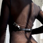 SUBBLIME – HARNAIS POITRINE EN CUIR NOIR TAILLE UNIQUE