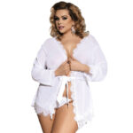 SUBBLIME - QUEEN PLUS BABYDOLL BLANC  FRANGES-SUBBLIME QUEEN PLUS SIZE-sextoys-lingerie-bdsm-hygiène-sexshop
