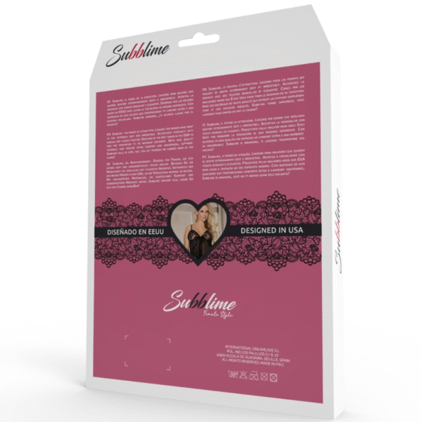 SUBBLIME - SET ENSEMBLE DEUX PIÈCES SUBBLIME SOUTIEN-GORGE ET CULOTTE L/XL-SUBBLIME SETS-sextoys-lingerie-bdsm-hygiène-sexshop
