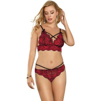 SUBBLIME - SET ENSEMBLE DEUX PIÈCES TOP ET CULOTTE EN DENTELLE S/M-SUBBLIME SETS-sextoys-lingerie-bdsm-hygiène-sexshop