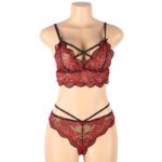 SUBBLIME – SET ENSEMBLE DEUX PIÈCES TOP ET CULOTTE EN DENTELLE S/M