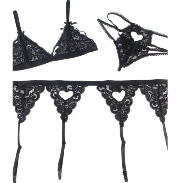SUBBLIME - SET ENSEMBLE TROIS PIÈCES SOUTIEN-GORGE + PORTE-JARRETELLE + STRING S/M-SUBBLIME SETS-sextoys-lingerie-bdsm-hygiène-sexshop