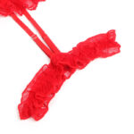 SUBBLIME – TEDDY AVEC JARRETIÈRE AVEC DÉTAIL DENTELLE ET BANDES ROUGE L/XL