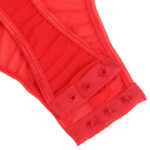 SUBBLIME – TEDDY AVEC JARRETIÈRE DÉTAIL POITRINE ROUGE L/XL